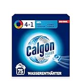 Calgon 4-in-1 Power Tabs – Wasserenthärter gegen Kalkablagerungen und Schmutz in der Waschmaschine – Beugt unangenehmen Gerüchen vor – 1 x 75 Tabs