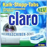 Claro Waschmaschinen Kalk-Stopp-Tabs 75er Pack, 75 x 14g